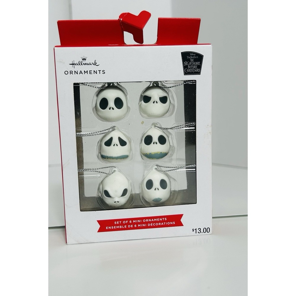Set 6 Nightmare Before Christmas Mini Ornaments - Jack Skellington Hallmark 2021